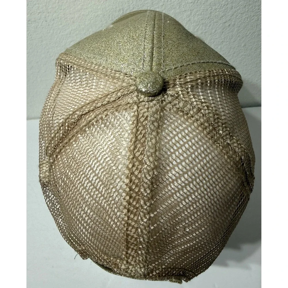 Princess Cruises Gold Glitter Trucker Hat Mesh Back Adjustable Souvenir Cap